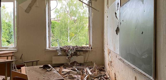 Гостомельский лицей, разрушенный оккупантами, восстановят и модернизируют - Фото
